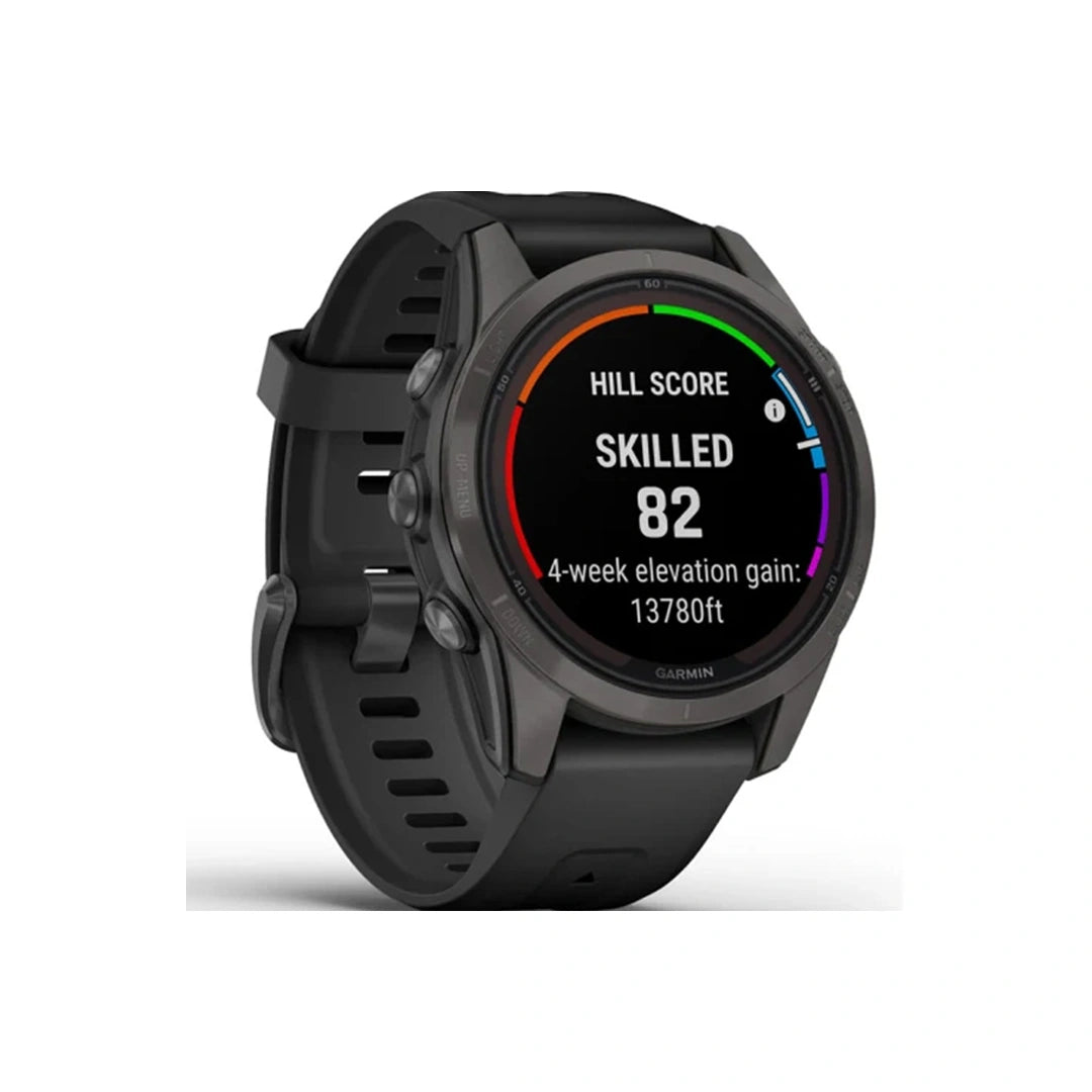 Garmin Fenix 7S Pro Sapphire Solar Edition Carbon Grey Titanium with Black Band in Qatar Garmin Fenix 7S Pro Sapphire Solar Edition Carbon Grey Titanium with Black Band in Qatar